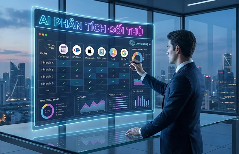 AI phân tích đối thủ SEO | Nội dung, SERP, backlink & chiến lược hành động